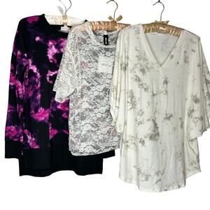 Lot 3 NEW Various Women Tops 2 Lularoe XS Agnes Dora XS Lagenlook Sheer Lace